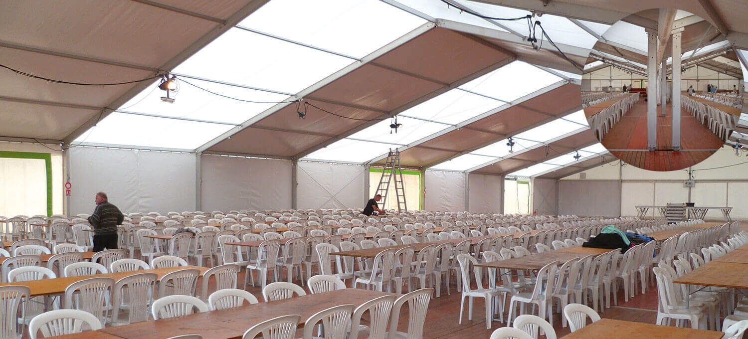 Location de barnums pliants pour événements - Cozy Events